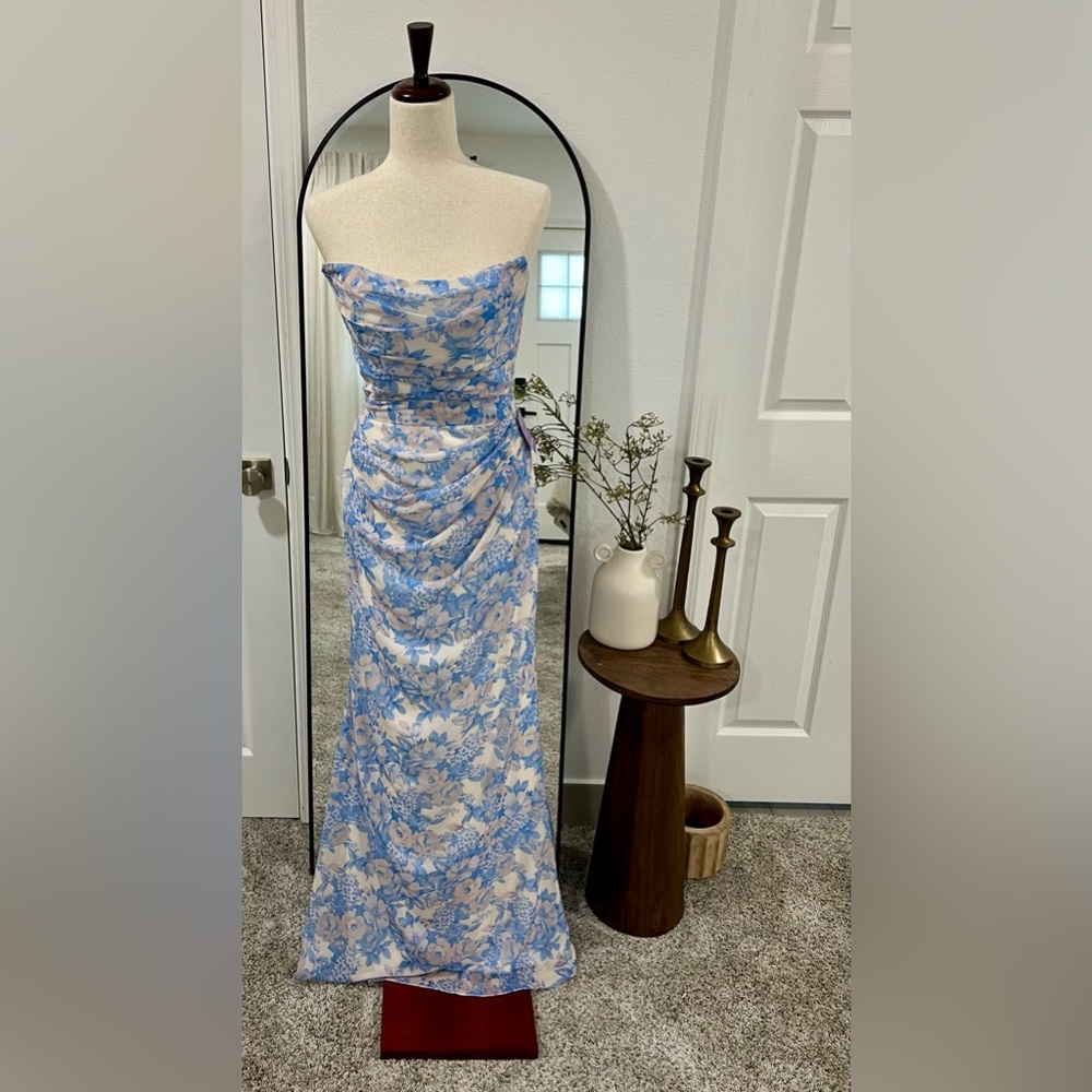 Floral Strapless Maxi Dress